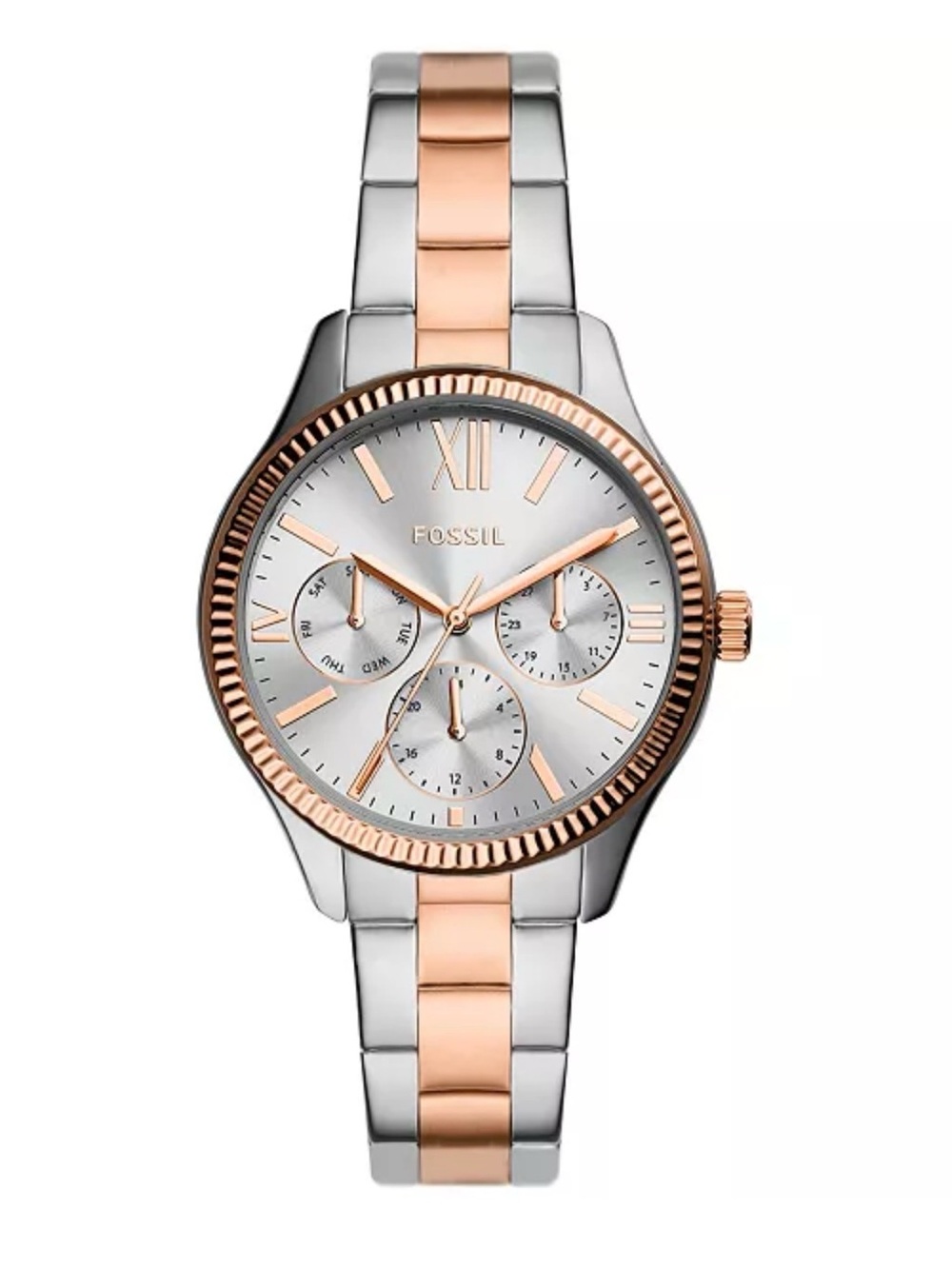 Fossil Women's Rye Multifunction Silver-Tone Alloy Watch, 36mm